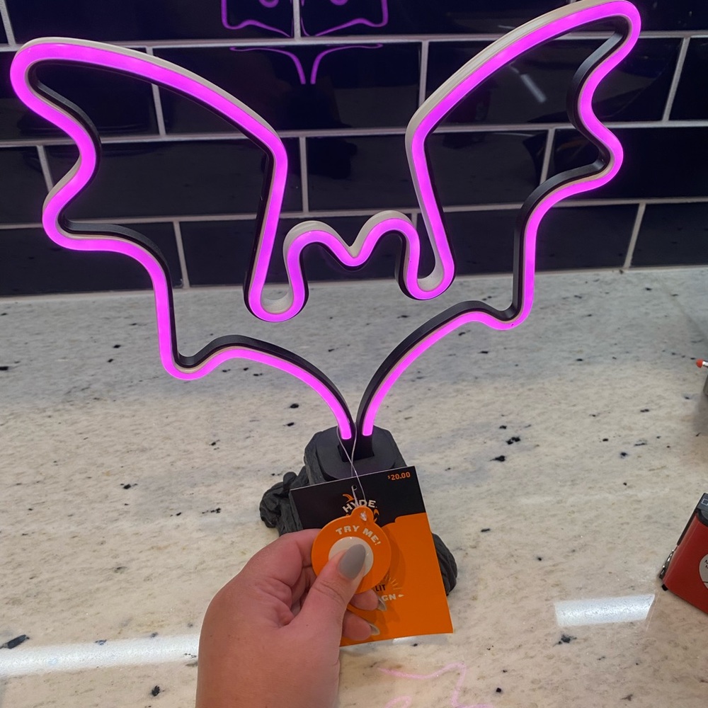 Hyde and Eek Halloween Target Neon Bat on Stand